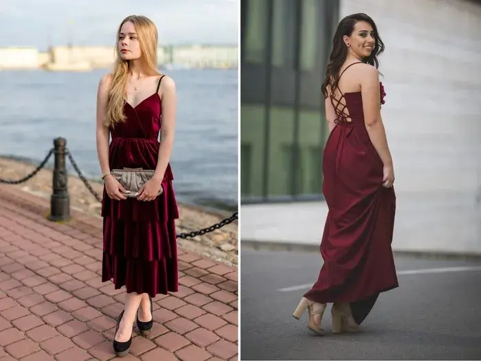 Jakie buty do bordowej sukienki? Stylistka radzi: kolory i fasony.