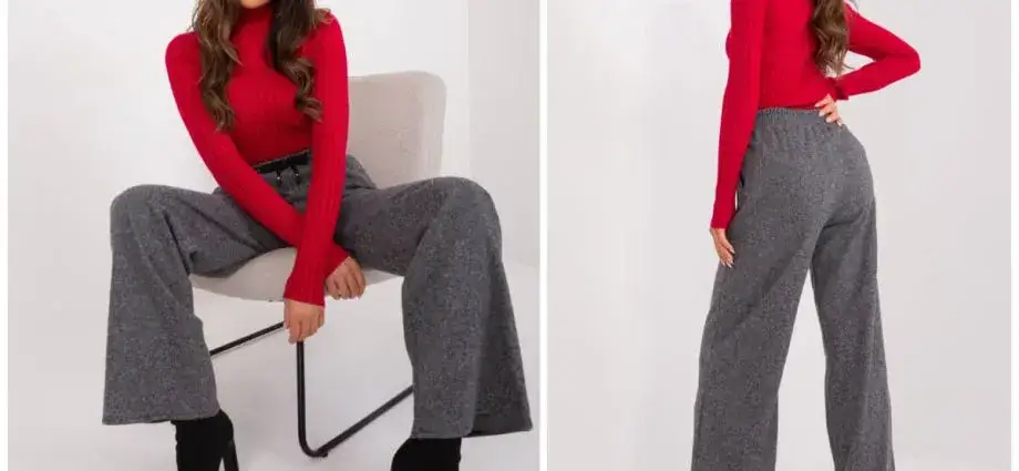 Stylizacje z szerokimi jeansami i dopasowaną bluzką