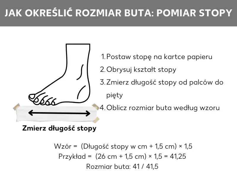 jak zmierzyć stopę dziecka do butów instrukcja