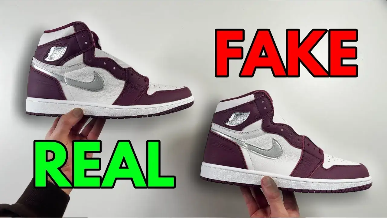Jordan 1 real vs fake comparison